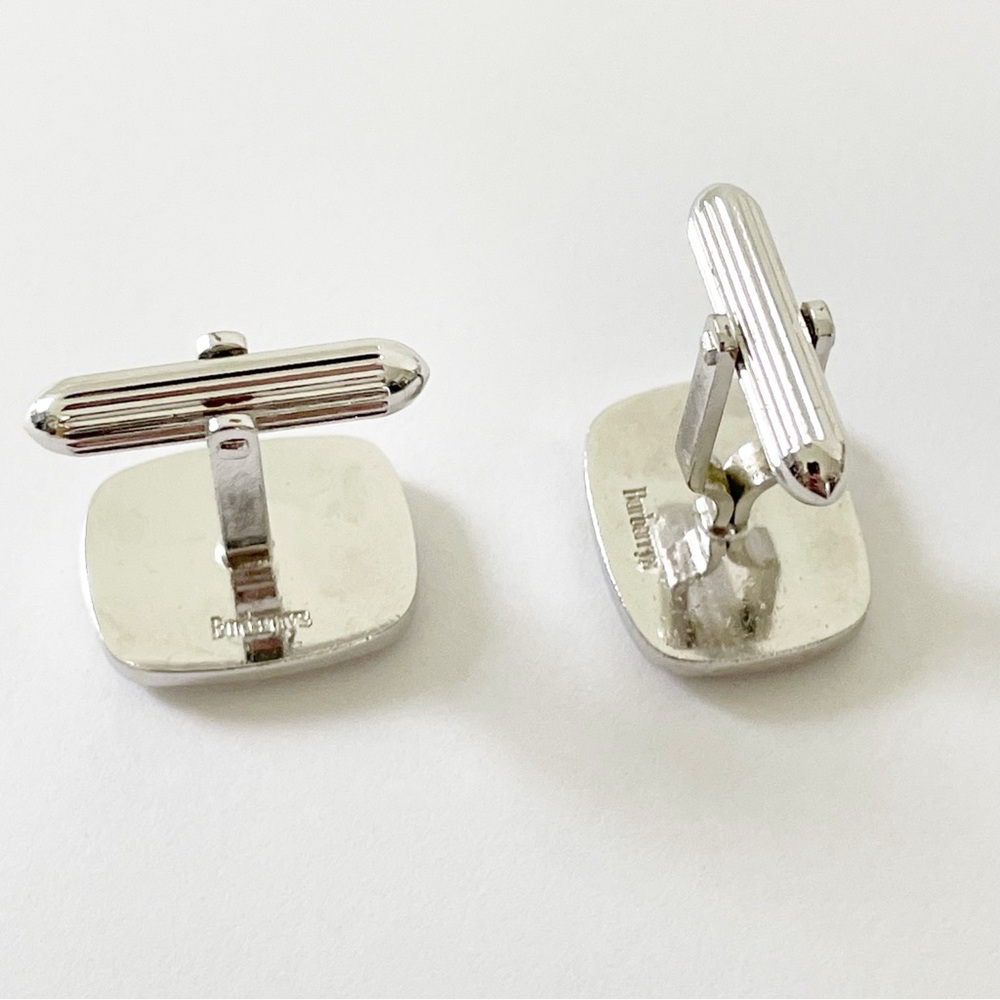 Burberry knight logo silver and gold cufflinks vintage - Picture 5 of 8